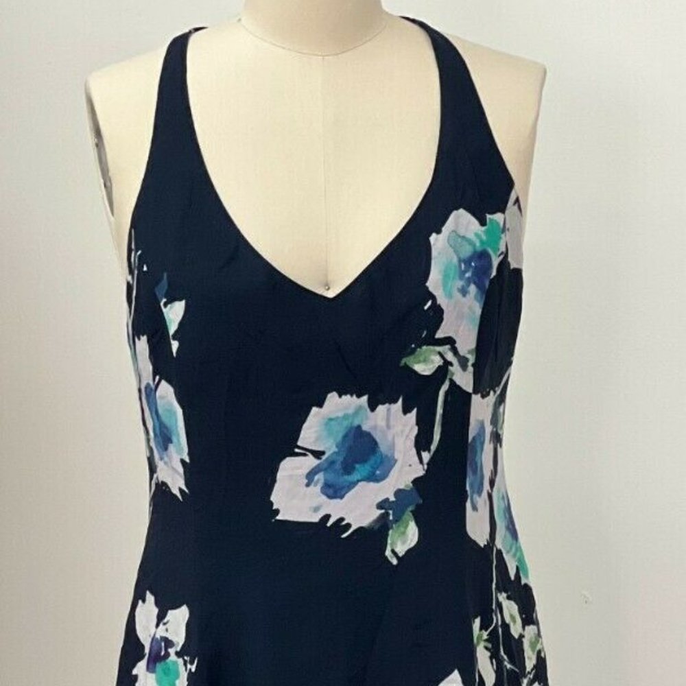 NWT YUMI KIM maxi navy green and blues floral S